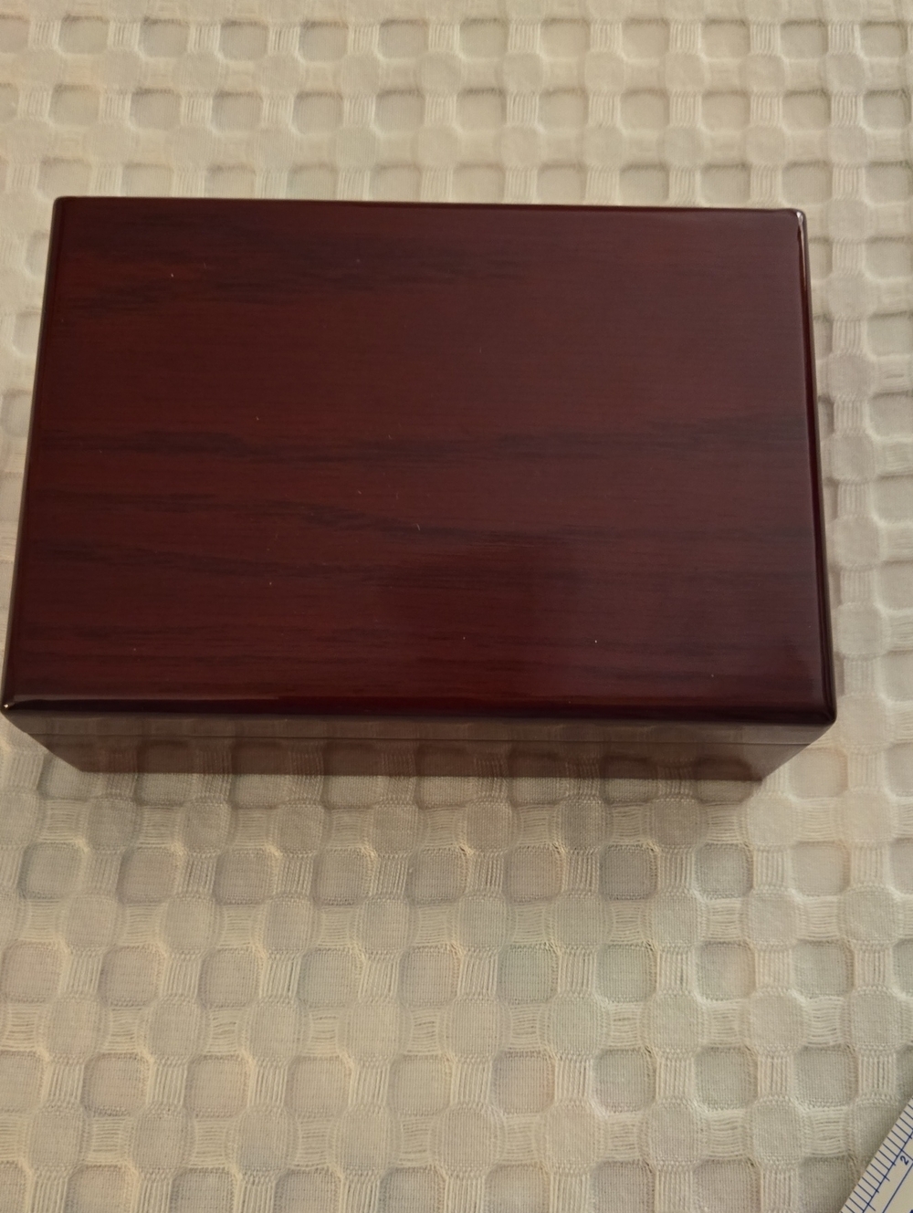 Polished Mahogany Wood Keepsake Box